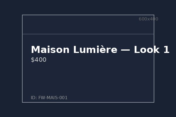 Maison Lumière — Look 1