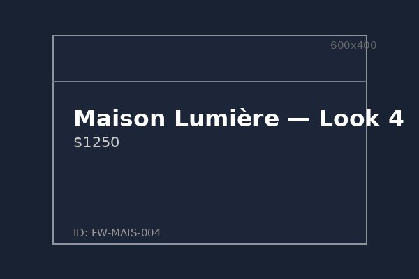 Maison Lumière — Look 4