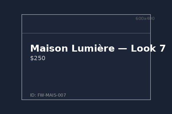 Maison Lumière — Look 7