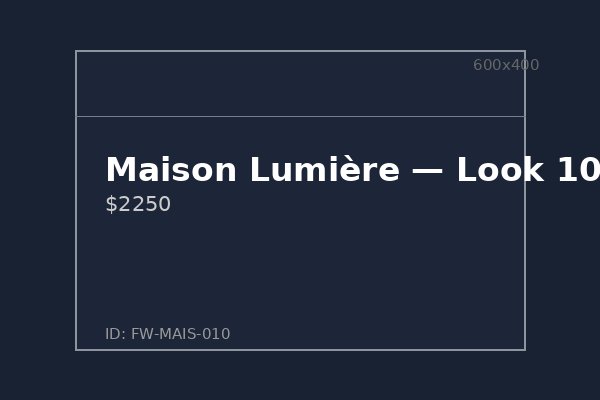 Maison Lumière — Look 10
